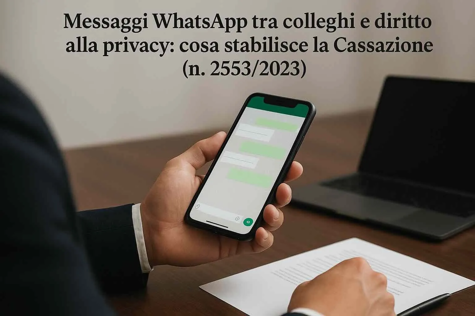 Messaggi WhatsApp tra colleghi e diritto alla privacy: cosa stabilisce la Cassazione (n. 2553/2023)