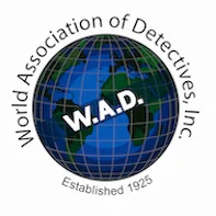 Logo W.A.D., World Association of Detectives